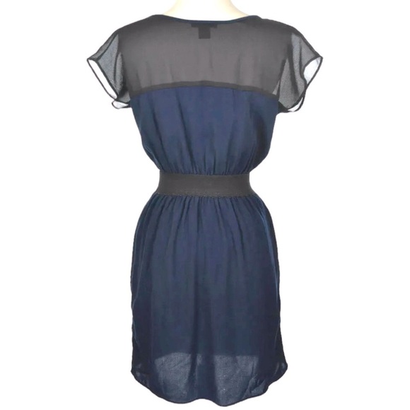 AQUA Black & Blue Dress Size S - Picture 3 of 7